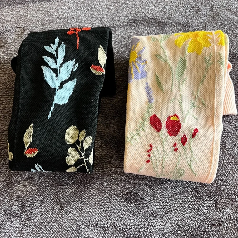 Floral Knee Socks - Floral Print